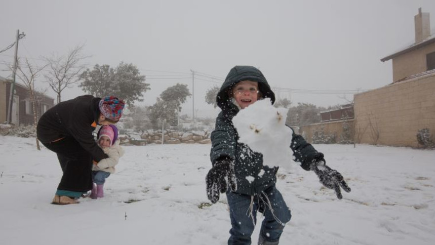 שלג בגוש עציון