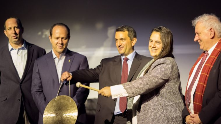 יאיר סרוסי, ענבל שינפלד בוגרת האקסלרטור, ישראל גנות, ניר ברקת ואייל חיימובסקי