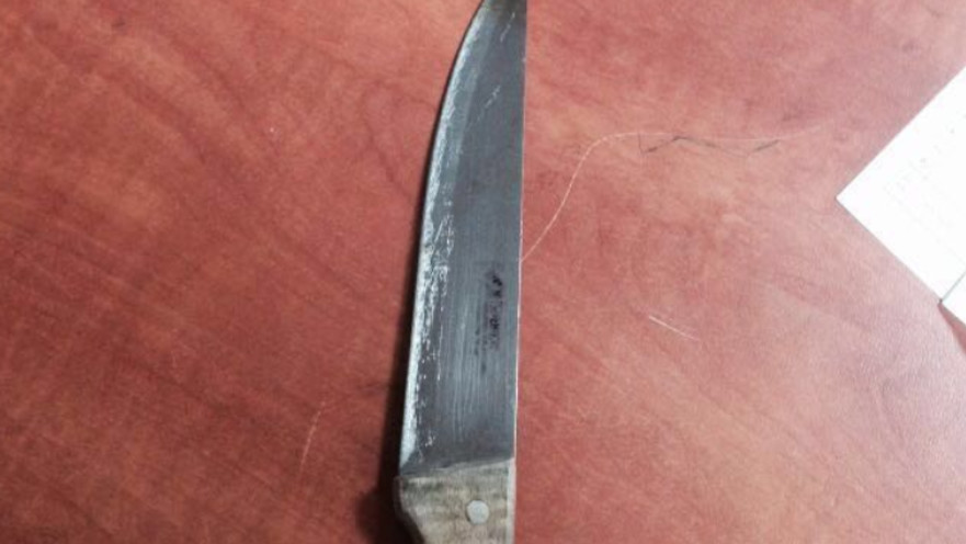 הסכין שנתפסה ברשות הקטין בירושלים