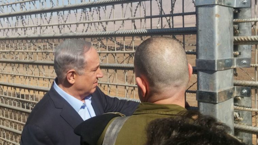 נתניהו מסייר בתוואי הגדר המזרחית