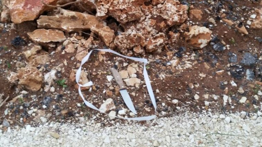 סכין שנמצאה על פלסטינית בצומת תפוח