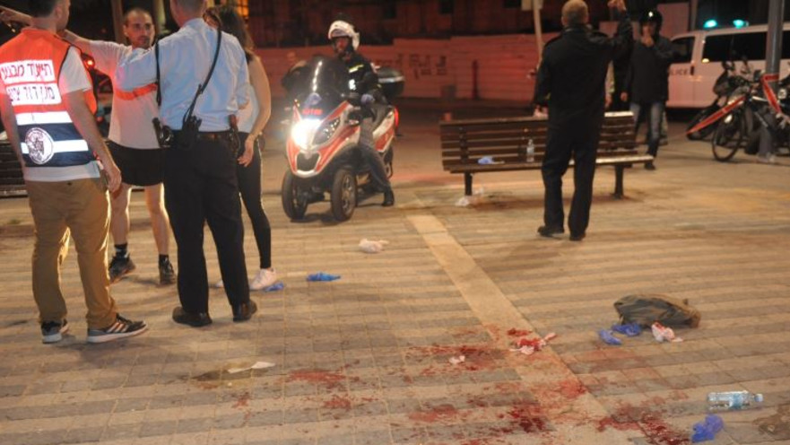 זירת פיגוע הדקירה ביפו 