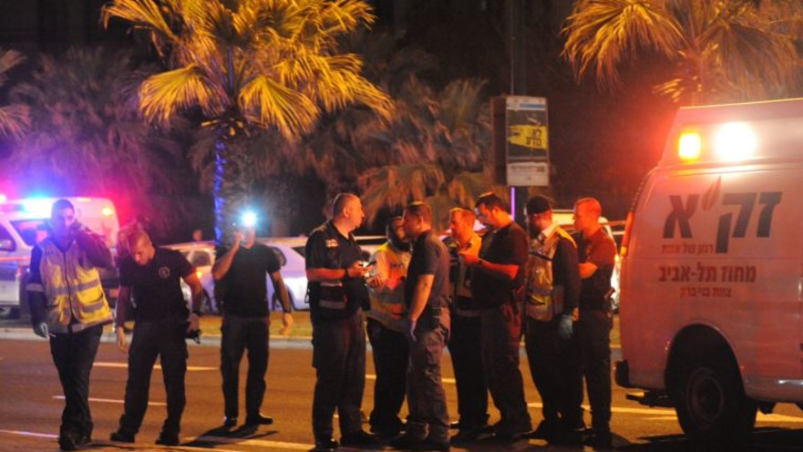 כוחות הביטחון בזירת הפיגוע ביפו 