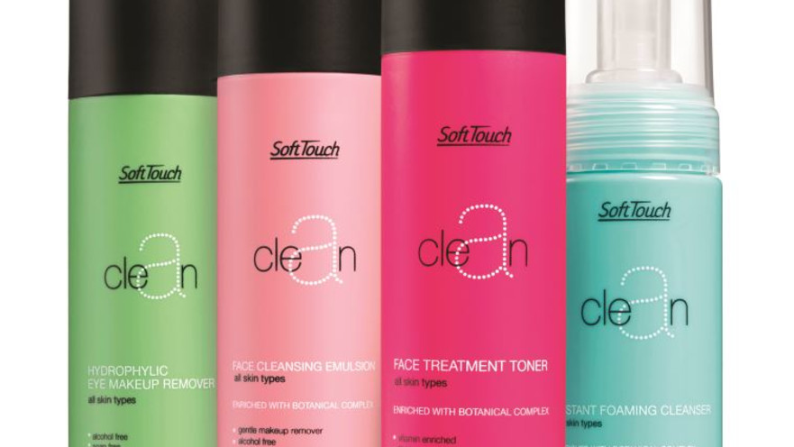 סדרת ניקוי וטיפוח הפנים Clean לסוגי עור שונים, סופט טאץ'