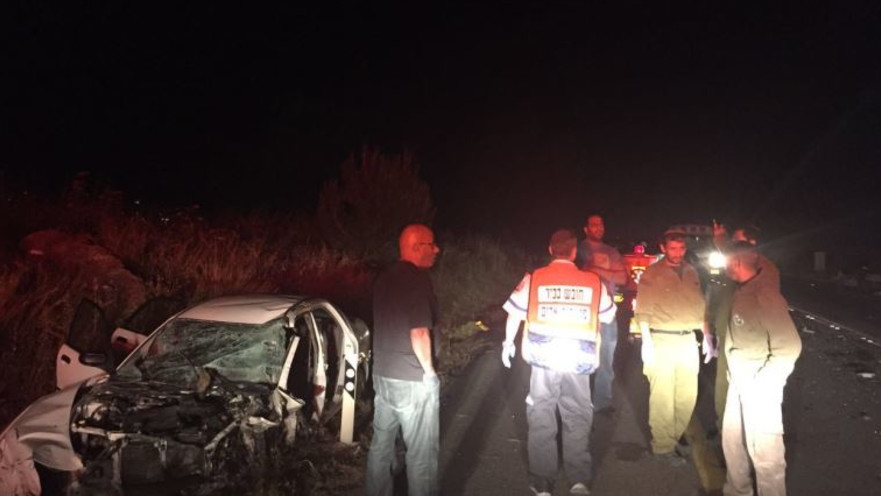 זירת התאונה סמוך למושב פדיה