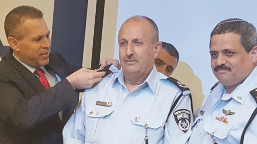 ניצב ג'מאל חכרוש בטקס המינוי 