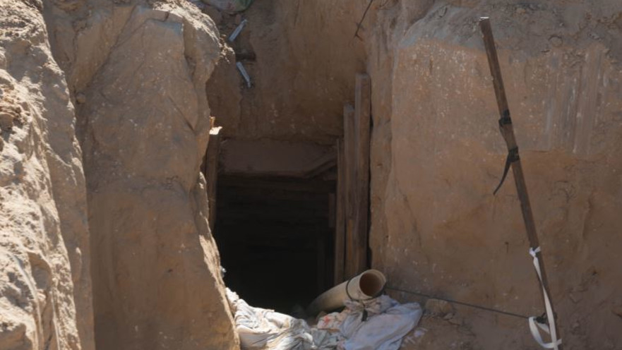 מנהרה שנחשפה בדרום רצועת עזה