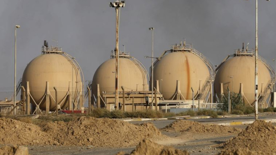 בית הזיקוק לנפט בבאיג'י, צפונית לבגדאד, שנתפס ע"י צבא עיראק