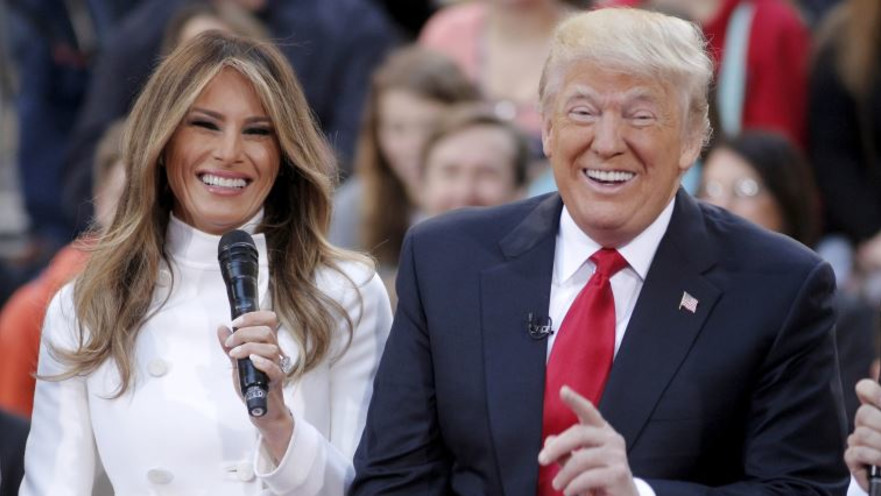 דונלד טראמפ ואשתו מלניה טראמפ