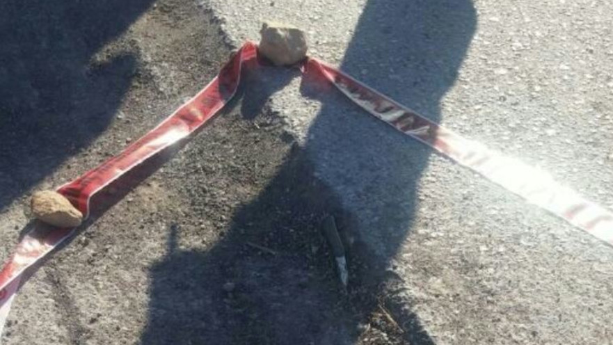 סכין של המחבל שניסה לדקור חיילים בצומת המטווחים, סמוך לשכם