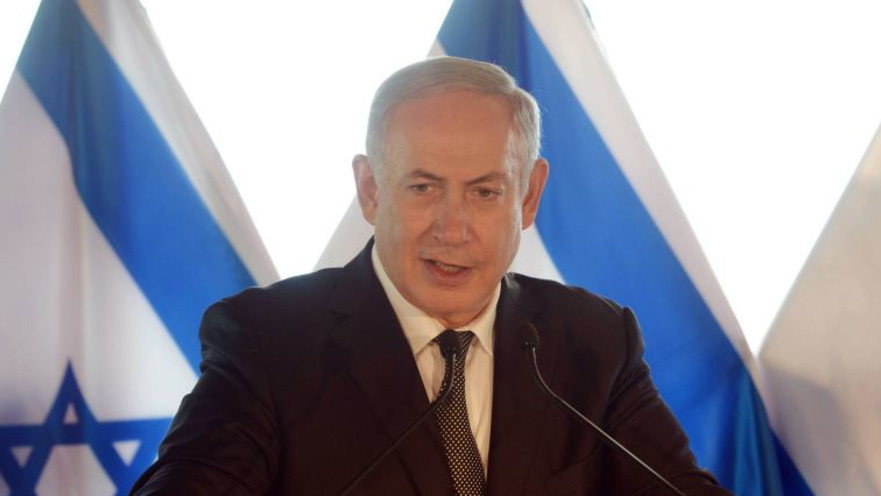 בנימין נתניהו במסיבת עיתונאים ברומא