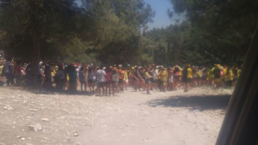 פינוי חניכי הצופים מהשריפה ליד יקנעם