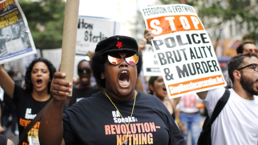 הפגנה נגד אלימות שוטרים בארה"ב