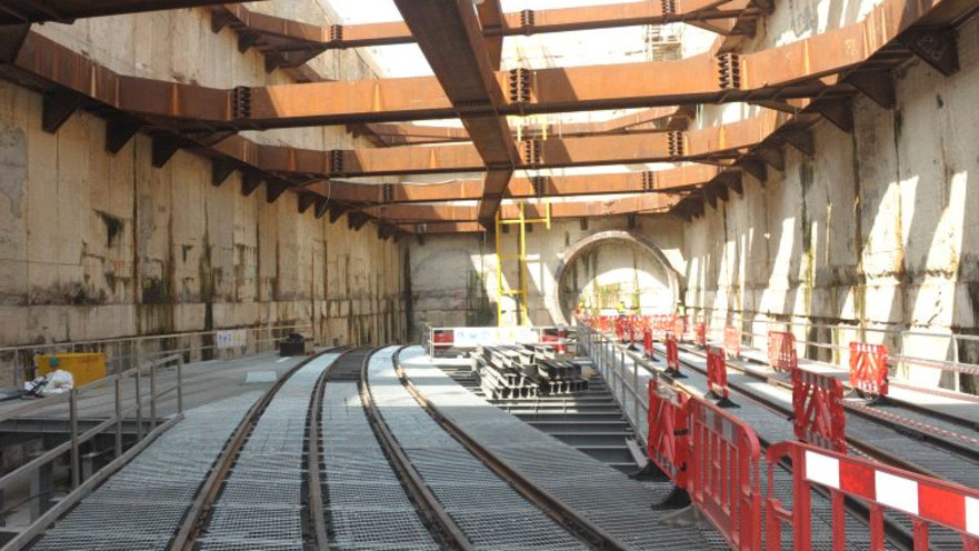 פיר הרכבת הקלה בתל אביב