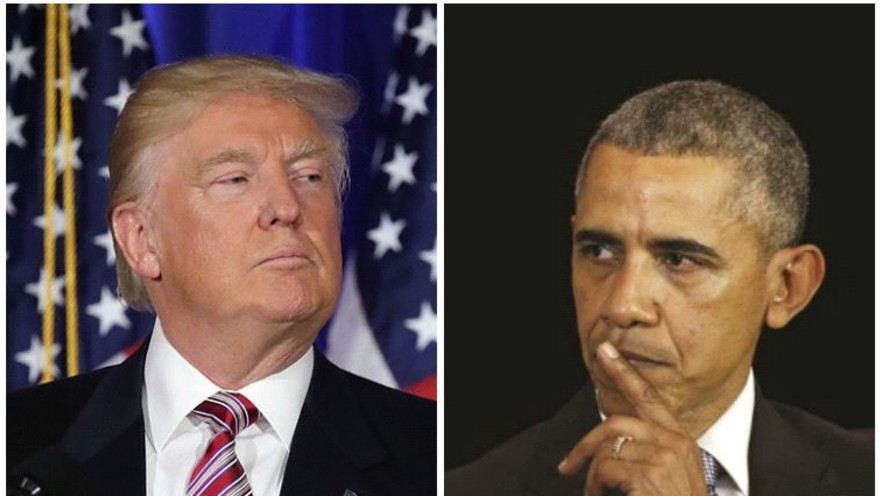 ברק אובמה ודונלד טראמפ