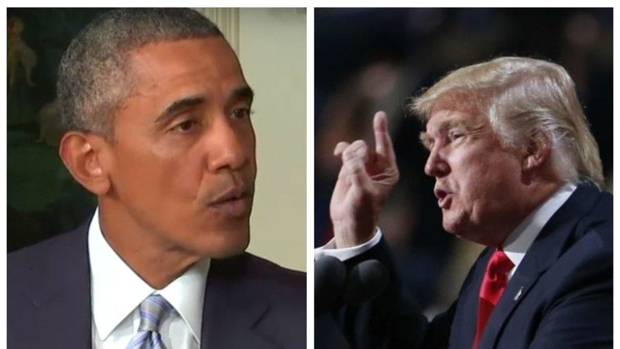 ברק אובמה ודונלד טראמפ