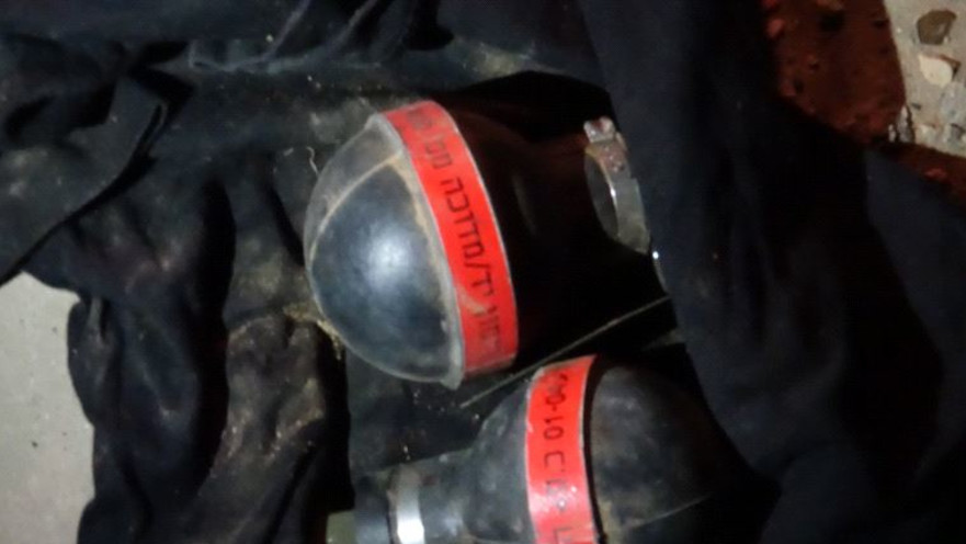 רימוני יד שנתפסו במבצע