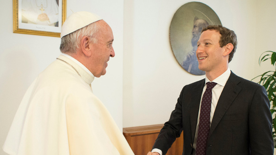האפיפיור נפגש עם מארק צוקרברג 