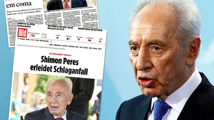 שמעון פרס, כותרות מהעולם