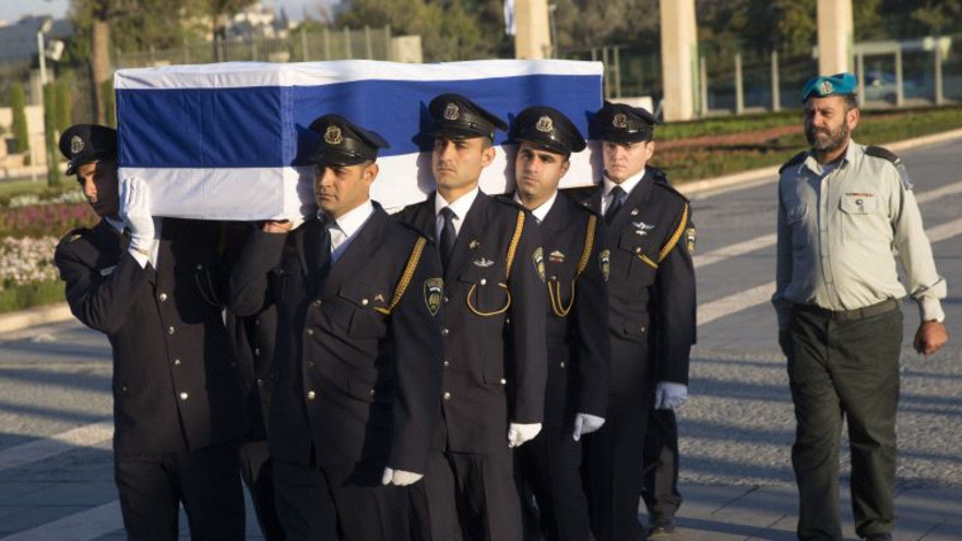 ארונו של שמעון פרס