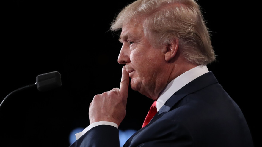 דונלד טראמפ בעימות האחרון מול הילרי קלינטון