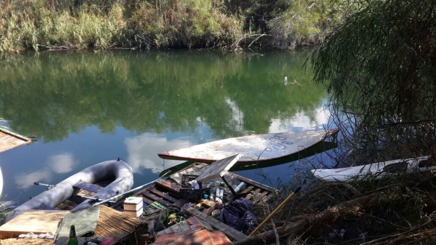 החסקה וסירת הגומי שהשתתפו במרדף