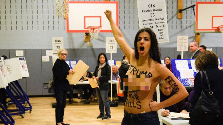 מחאה נגד טראמפ בקלפי בניו יורק