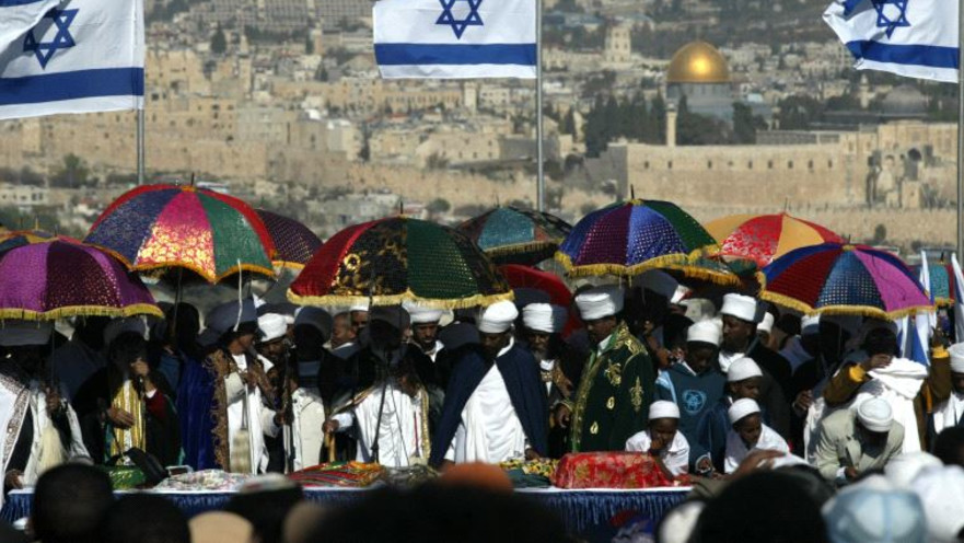 בני העדה האתיופית חוגגים את הסיגד בירושלים