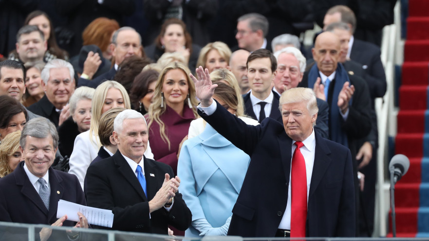 דונלד טראמפ בטקס ההשבעה