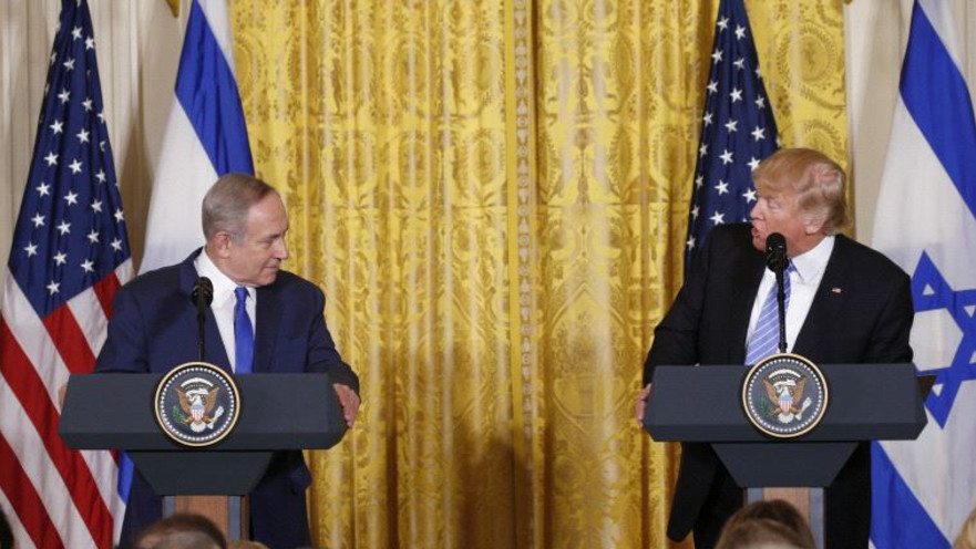 נשיא ארה"ב דונלד טראמפ ובנימין נתניהו בוושינגטון 