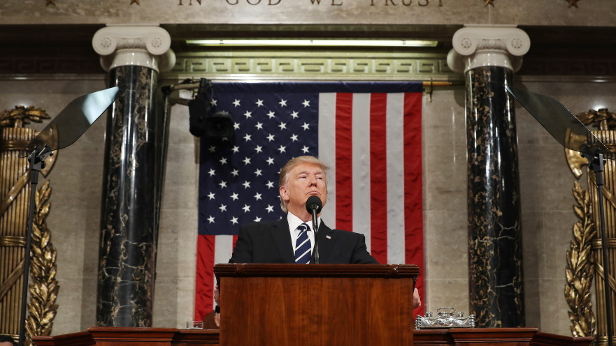 דונלד טראמפ נואם לקונגרס