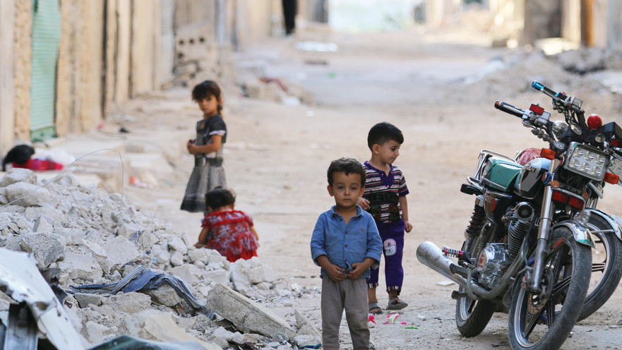 פליטים סורים בעיר חלב