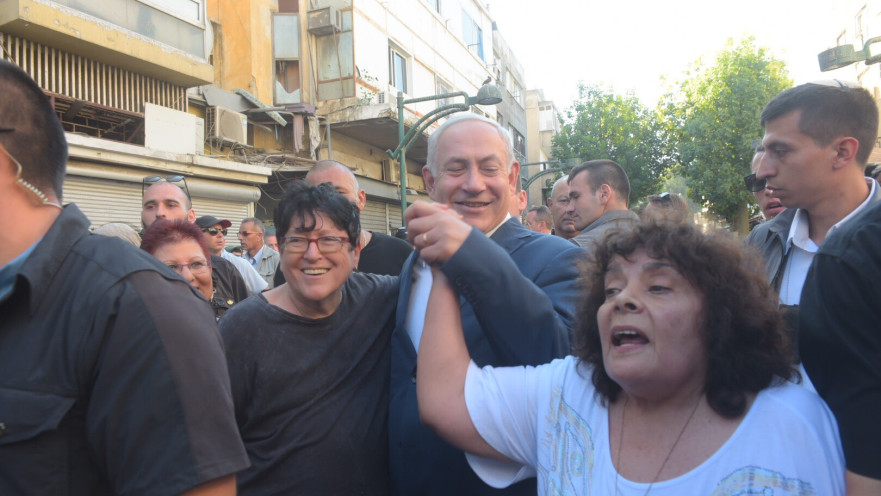 שפי פז עם נתניהו בסיור בדרום תל אביב