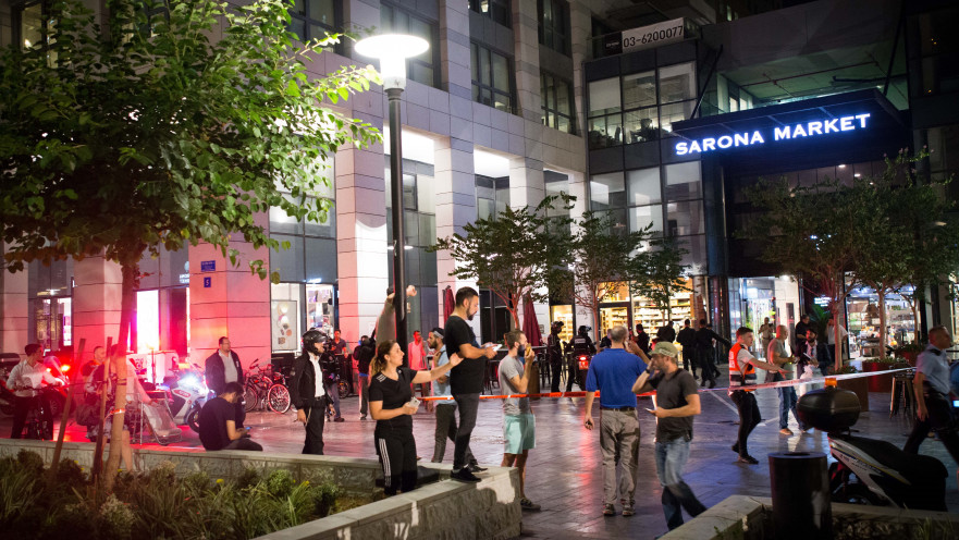 זירת הפיגוע בשרונה