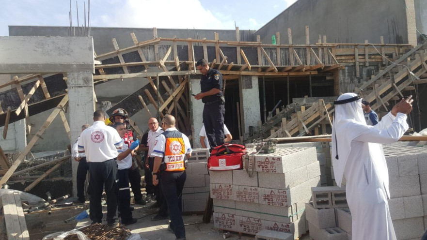 קריסת הגג באתר בנייה בנגב