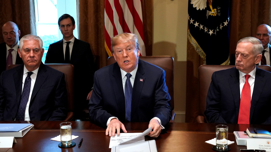 דונלד טראמפ, רקס טילרסון, ג'יימס מאטיס