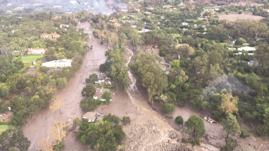 שיטפון בוץ בדרום קליפורניה