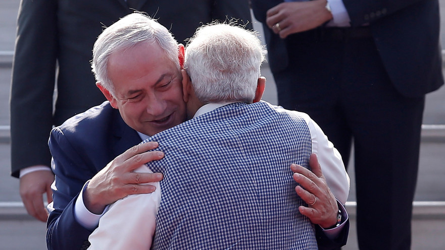 בנימין נתניהו ונרנדרה מודי