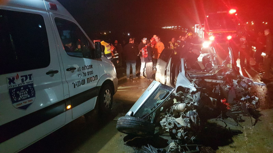 זירת התאונה הקטלנית בשומרון 