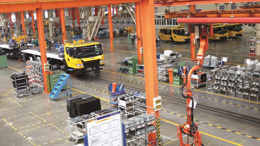 מפעל בסין במסגרת הפרויקט "חגורה אחת, דרך אחת"