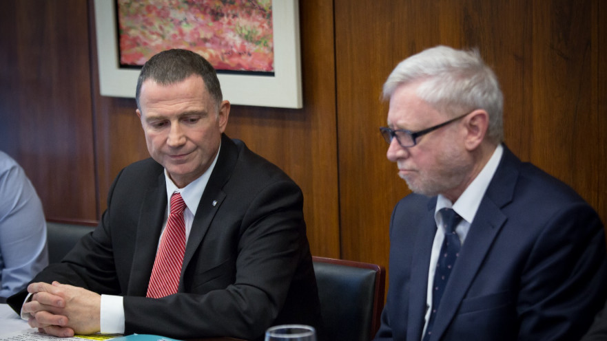 מבקר המדינה יוסף שפירא עם יו"ר הכנסת יולי אדלשטיין