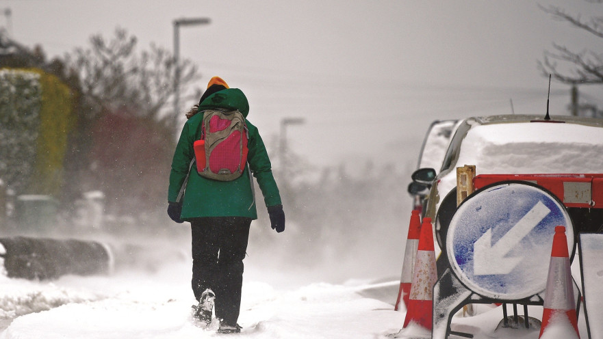סופת שלגים בבריטניה