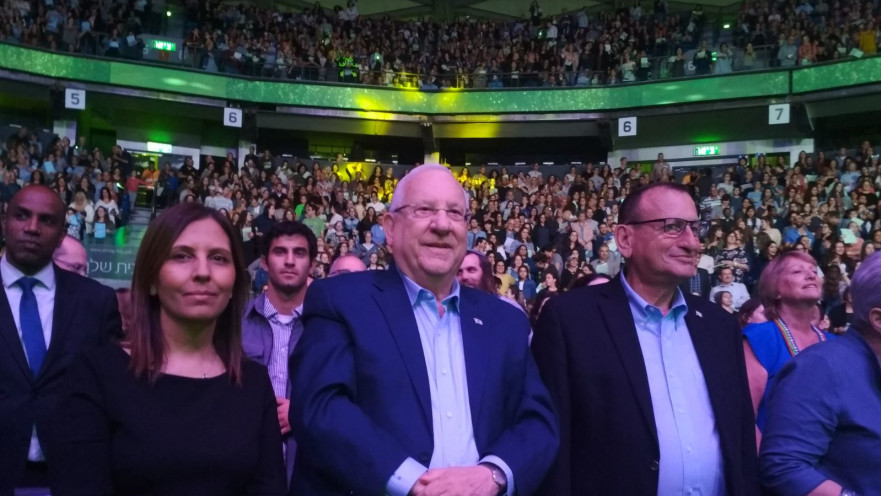 הנשיא ראובן ריבלין וראש עיריית ת"א רון חולדאי