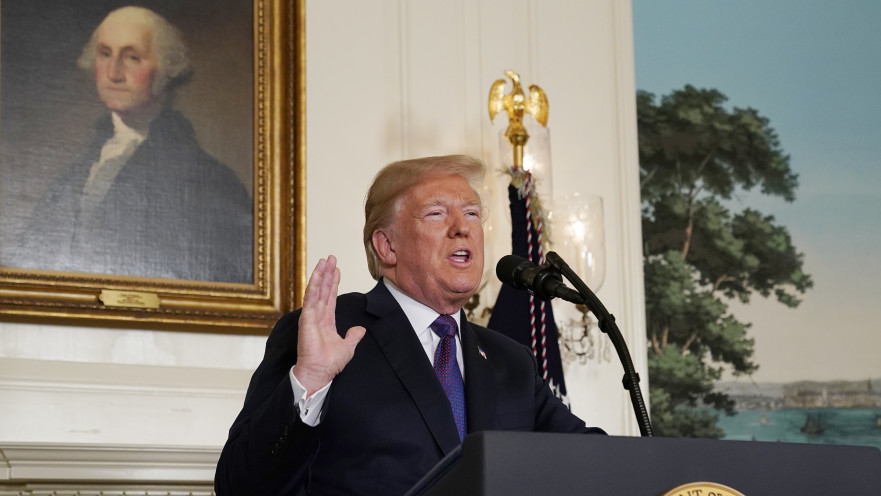 דונלד טראמפ מודיע על התקיפה בסוריה