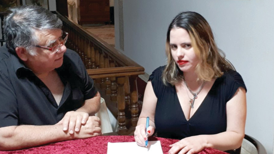 יוסי שוכמכר ובתו דנה 