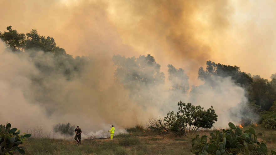 שריפה בעוטף עזה