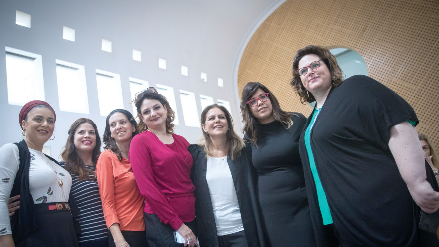 רושגולד (מימין), שושן, בן-פורת ורידר-אינדורסקי בבית המשפט העליון בירושלים, שלשום