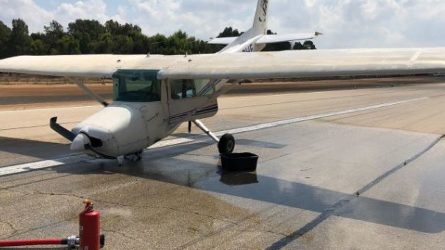 מטוס הצסנה לאחר הנחיתה