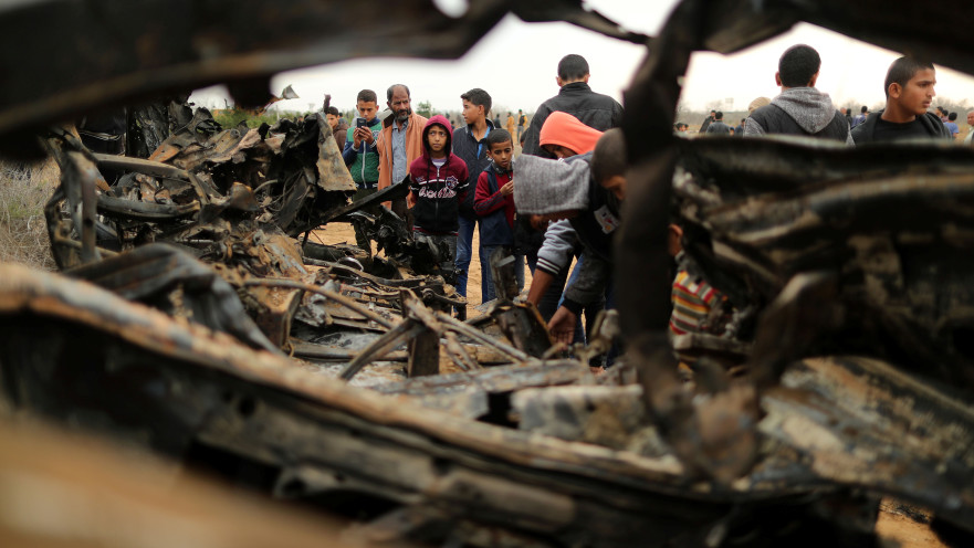 הרכב ההרוס בעזה לאחר פעולת צה"ל