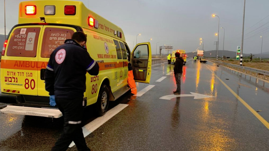 זירת התאונה סמוך לבית השיטה